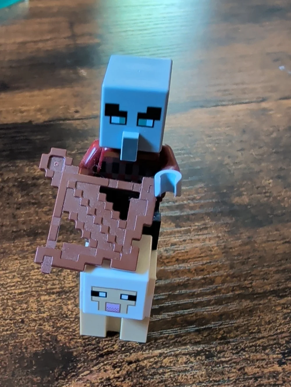 Lego Minecraft Pillager Riding Sheep Minifigure